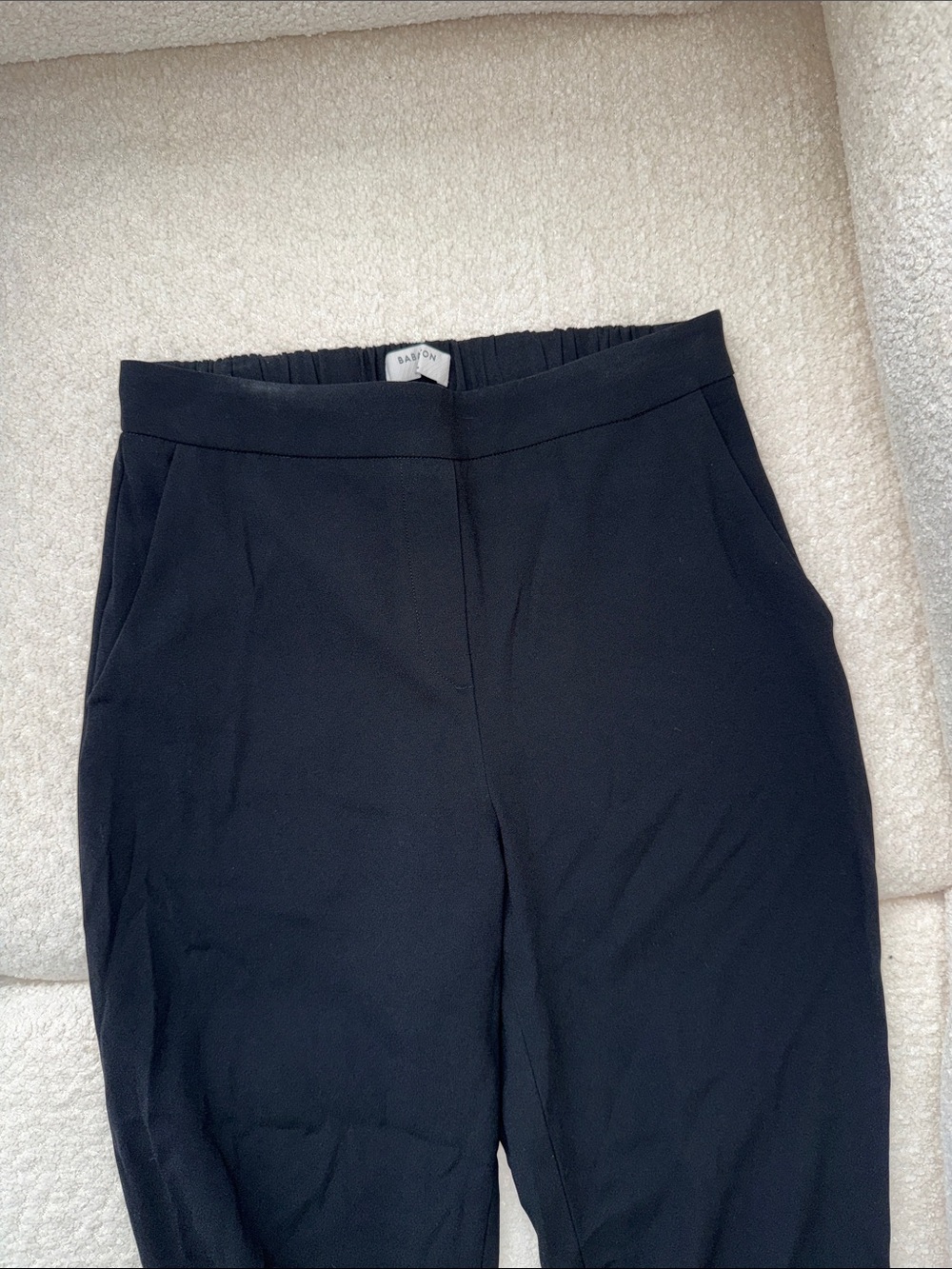 Babaton Black Tailored Elastic-Waist Trousers